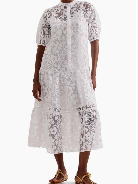 Ted Baker Dresses & Skirts - Ted Baker Claarey Floral Motif Tiered Midi Dress Oversized Excellent Condition 0